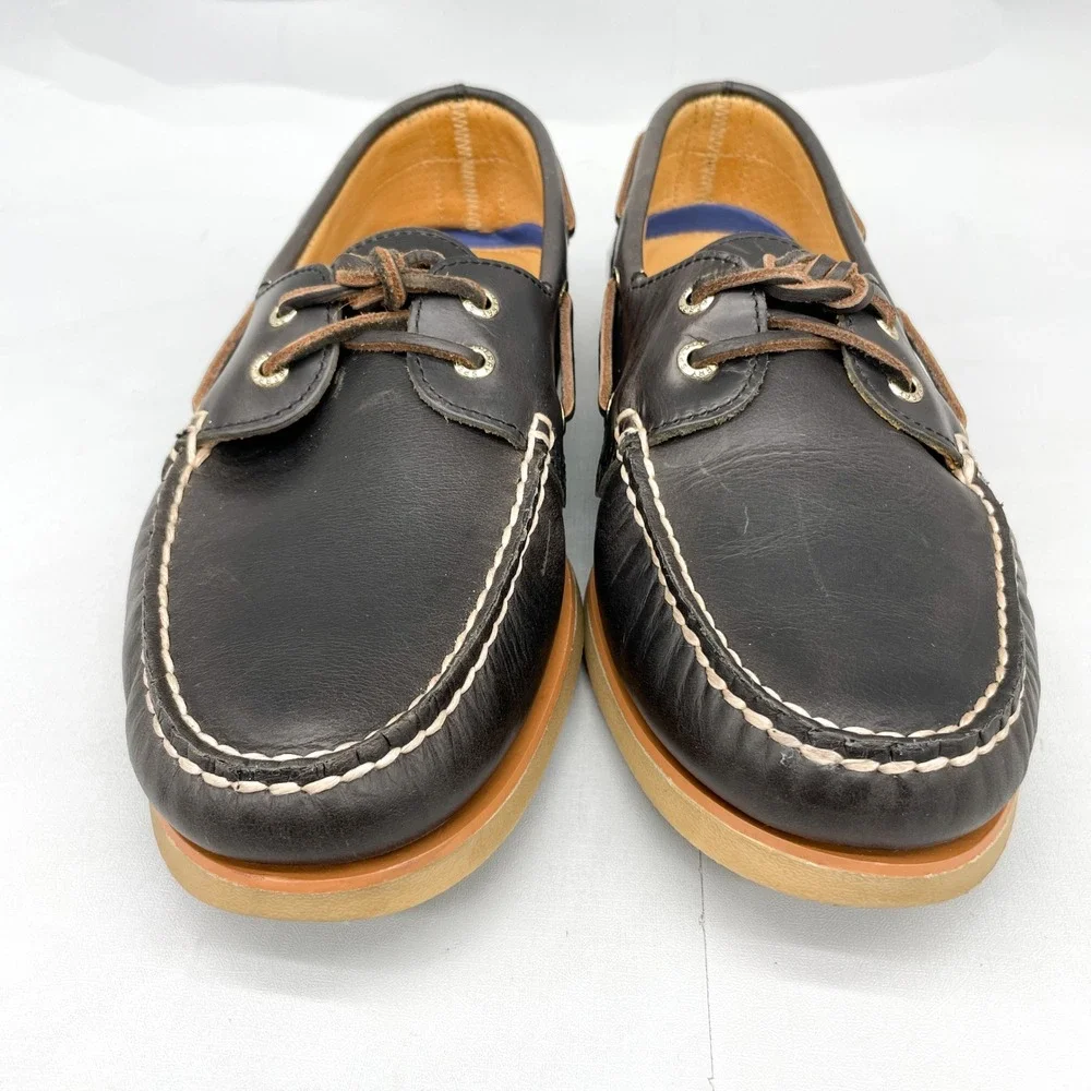 Sperry Gold Cup Authentic Original Boat Shoe Mens 12W Dark Brown Preppy Nautical